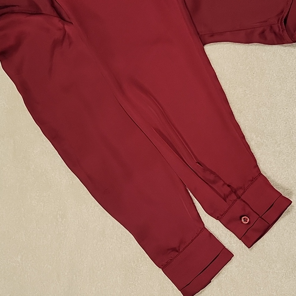 Allegra K Elegant Burgundy Women's Blouse, NWT - Picture 10 of 12